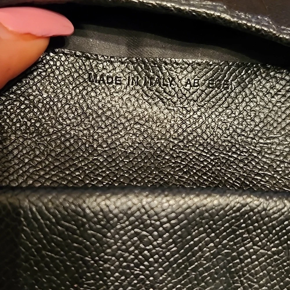 Black Leather Snap Wallet - Classic Women's Accessory